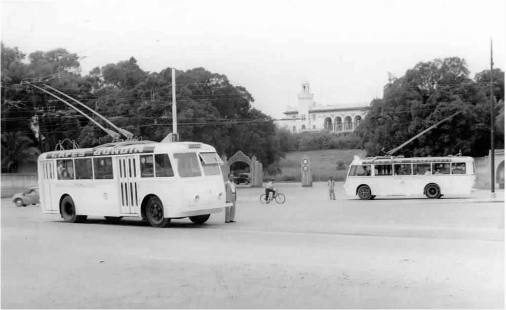 Trolleybus in Tunis im Jahr 1960