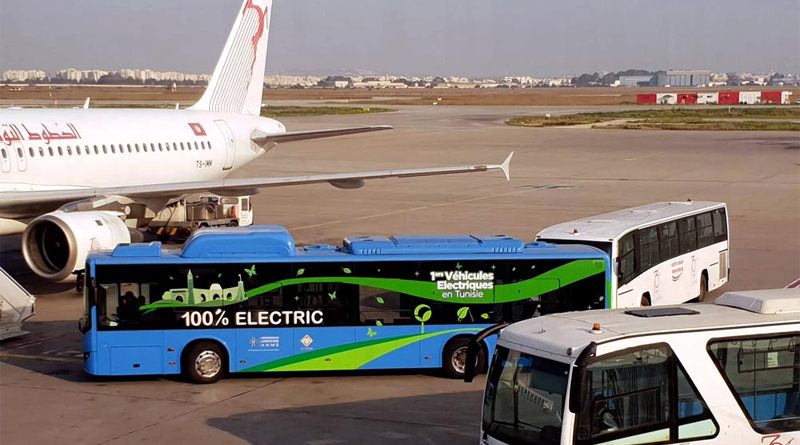 Elektrobus im Flughafeneinsatz