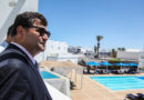 Wiederaufnahme des Eröffnung des Hotels Haroun auf Djerba während der Pilgerfahrt La Ghriba 2019 durch Tourismusminister René Trabelsi