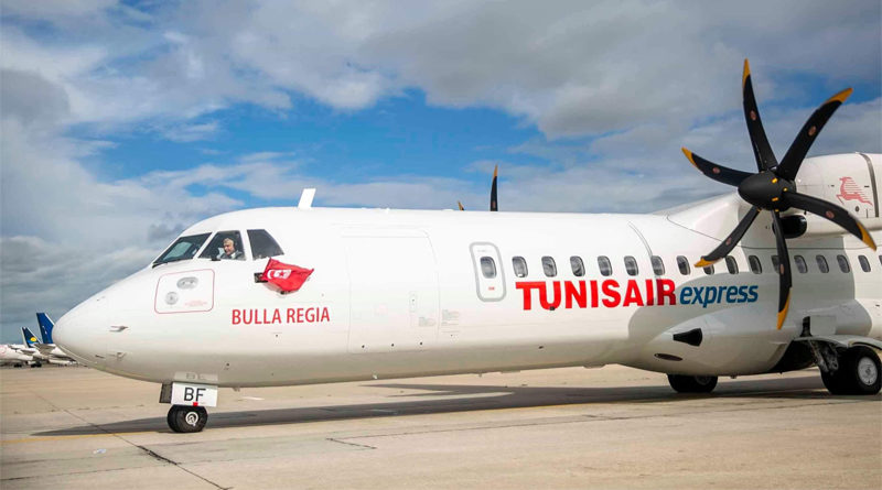 Tunisair-Express Flugbetrieb Erste neue Maschine des Typs ATR72-600 namens Bulla Regia CE für Tunisair Express