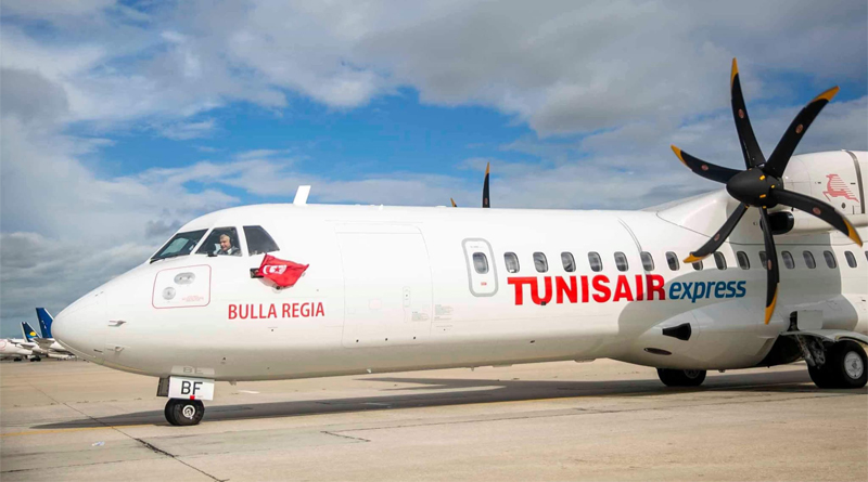 Erste neue Maschine des Typs ATR72-600 namens Bulla Regia CE für Tunisair Express