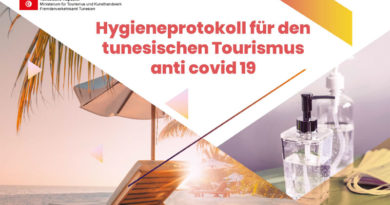 Fremdenverkehrsamt Tunesien: Hygieneprotokoll in deutscher Sprache