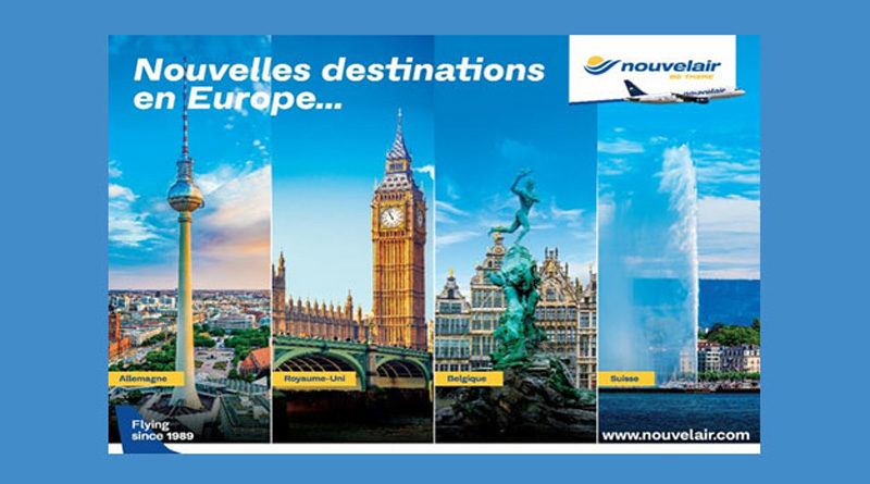 Nouvelair: 110 wöchentliche Flüge zu 18 europäischen Zielen