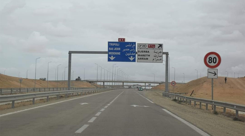 Autobahn Gabès-Ras Jedir eingeweiht - Ausfahrt Djerba