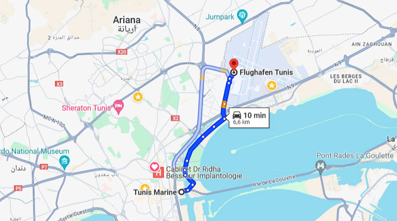 Neue Buslinie zwischen Tunis Marine und dem Flughafen Tunis-Carthage