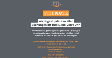 Vorläufiges Insolvenzverfahren: FTI Touristik GmbH sagt alle FTI-Reisen bis einschließlich 05. Juli 2024 ab