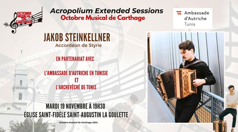 Octobre Musical de Carthage: Solokonzert Akkordeonist Jakob STEINKELLNER