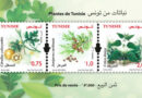 Pflanzen in Tunesien - Ausgabe von drei Briefmarken