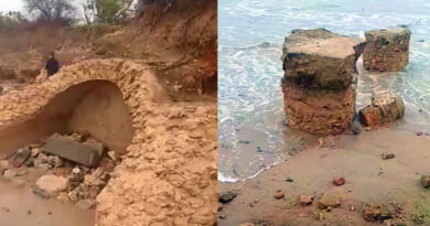Nabeul: Sturm Harry legt alte Ruinen am Strand frei: Reste von Neapolis?